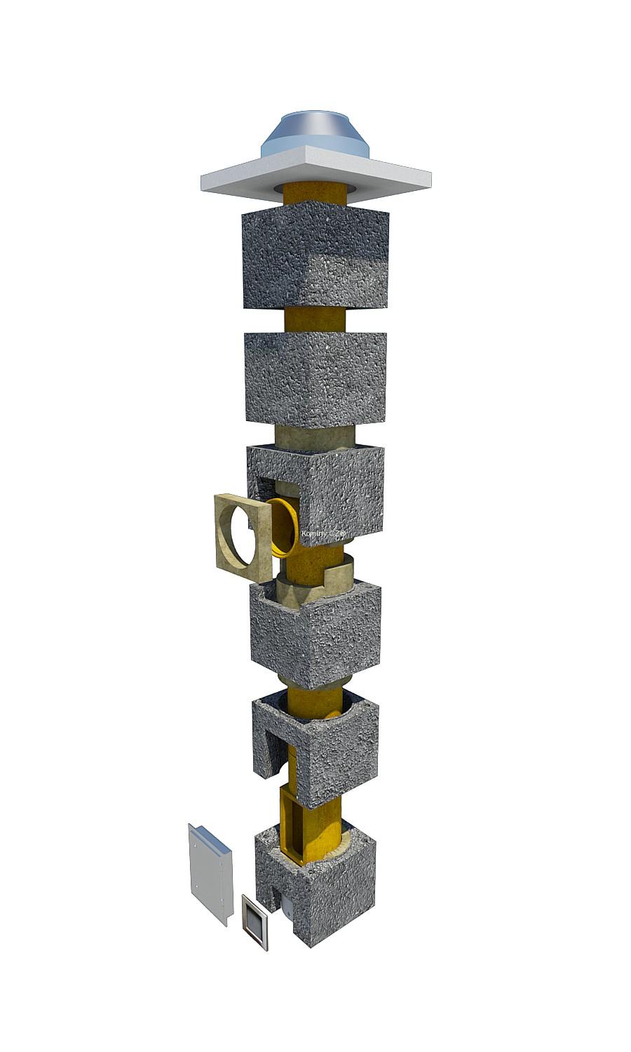 Komínová zostava ⌀200 / 90° / 6,2m - OM